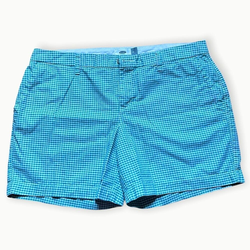 GREEN PLAID FITTED “SHORT” SHORTS, FITS GREAT! IN GREAT CONDITION